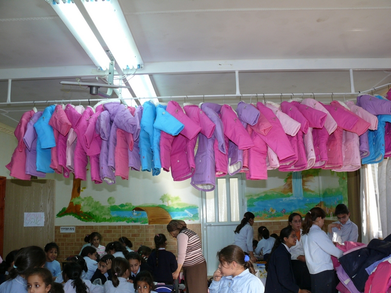 Some of the 14,00 coats we give out hanging in the Center